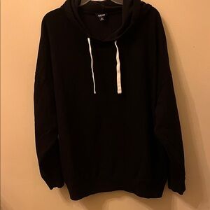 Buffalo David Bitton Black Hoodie with Cream Drawstrings